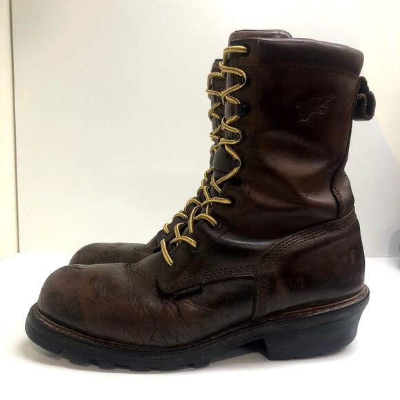 VTG Red Wing Men's 4420 Loggermax 9" Waterproof Safety Toe Leather Boots 11.5 - Picture 1 of 16